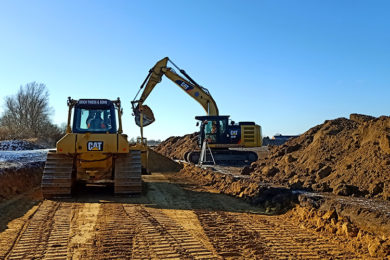 Baumaschinen mit Personal im Stundenlohn